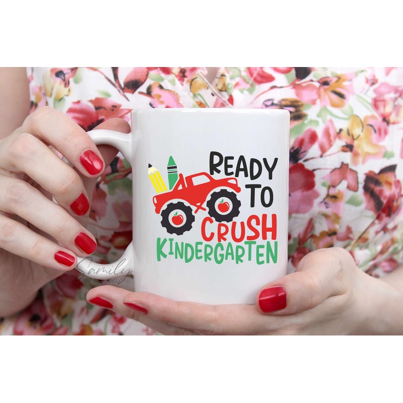 Ready to Crush Kindergarten Svg, 1st Day of School Cut File For Cricut and Silhouette - 8.jpg