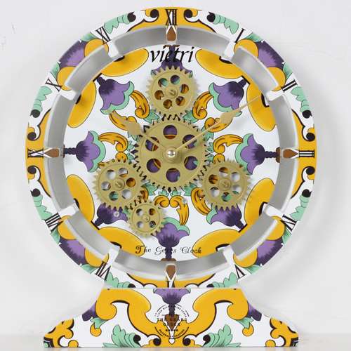 Desk Clock 10 Inches with real moving gears convertible into Wall clock (Hybrid) - VIETRI