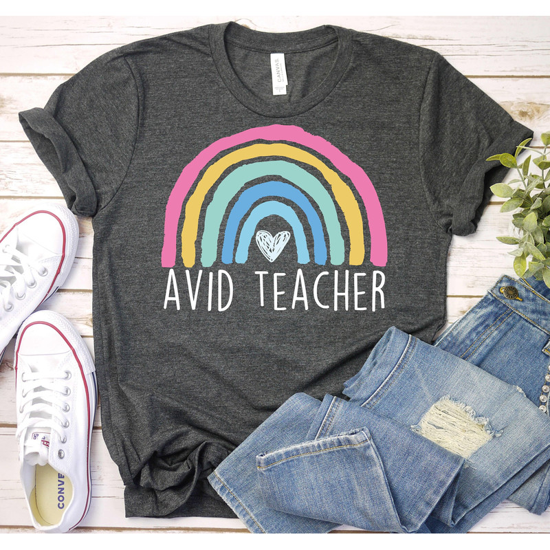 Avid Teacher Shirt, Boho Rainbow Back To School Shirt, AVID Teacher Gift,Advancement Via Individual Determination,Study Skills Teacher Shirt - 1.jpg