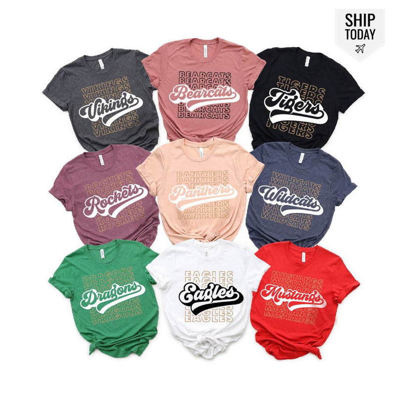 Favorite Team tshirt, Team mascot tshirt, School team tee, Love Favorite team tee, School logo shirt, Custom tshirt, Custom Gift - 1.jpg