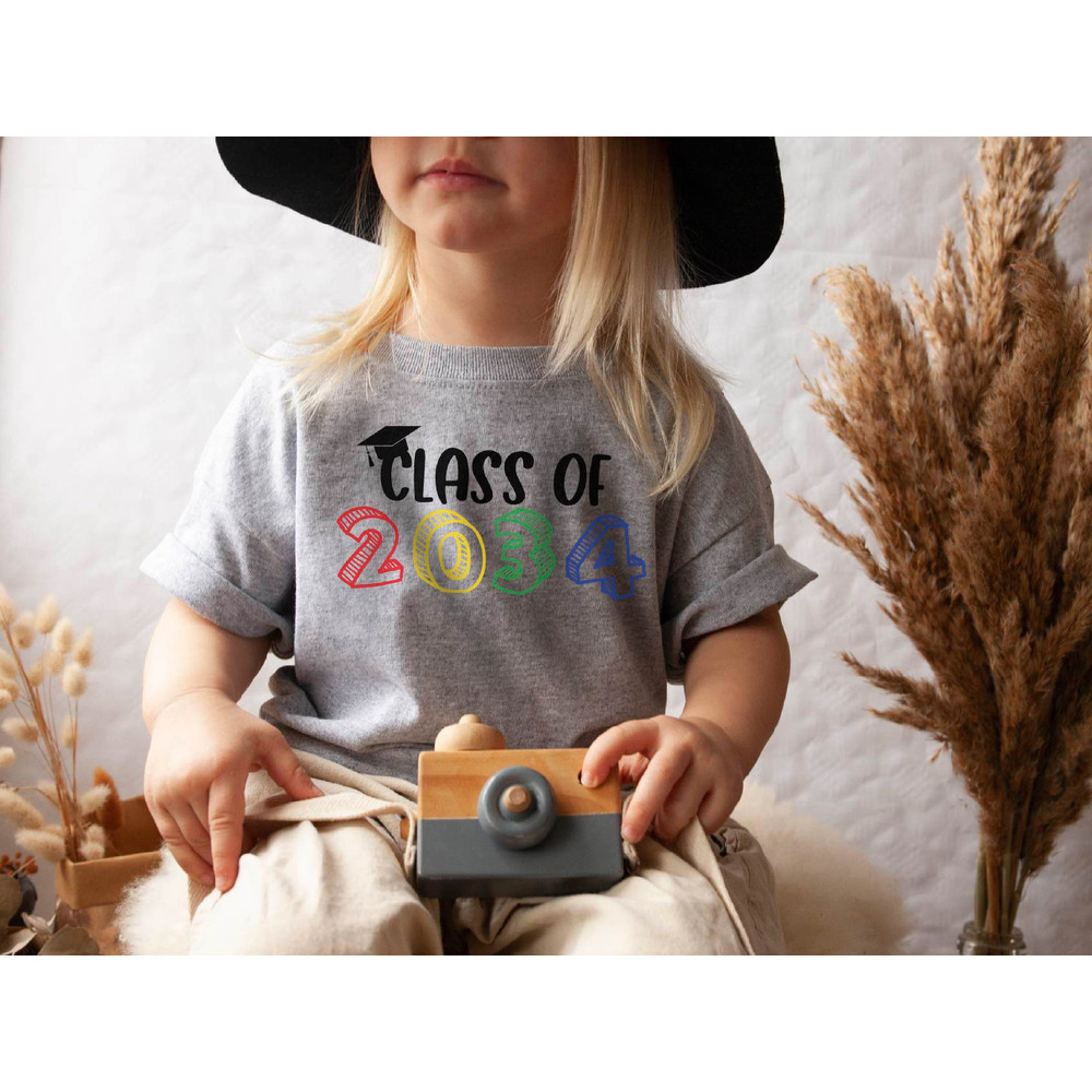 Hand Print Graduation Tee, Add Handprint Every Year, Preschool Shirt, Back To School Shirt, Class Of 2035 Personalized Shirt - 3.jpg