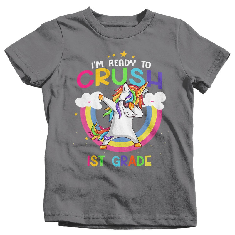 Kids 1st Grade T Shirt First Grade Shirt Girl's Crush 1st Grade Unicorn Shirt Cute Back To School Shirt Dabbing Unicorn Shirt - 3.jpg