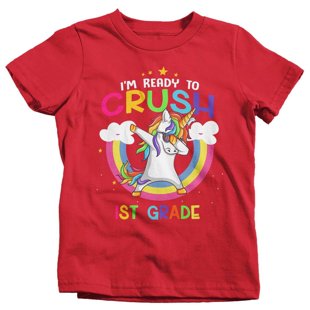 Kids 1st Grade T Shirt First Grade Shirt Girl's Crush 1st Grade Unicorn Shirt Cute Back To School Shirt Dabbing Unicorn Shirt - 8.jpg