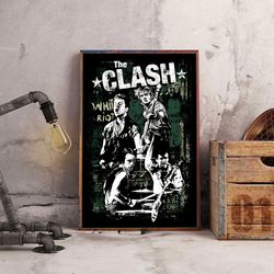 the clash poster, revolutionary anthems poster, the clash band poster, band poster, music poster, punk rock music poster