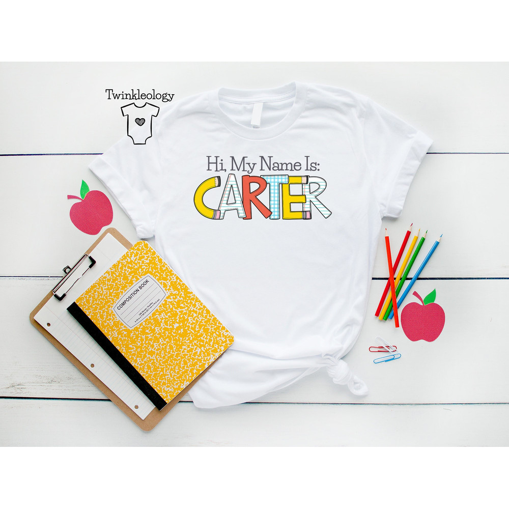 Personalized Back to School Kids Shirt - Cute Back to School Name Toddler Shirt - Personalized Custom Name Toddler Shirt - Custom Boy Shirt - 1.jpg