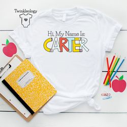 personalized back to school kids shirt - cute back to school name toddler shirt - personalized custom name toddler shirt