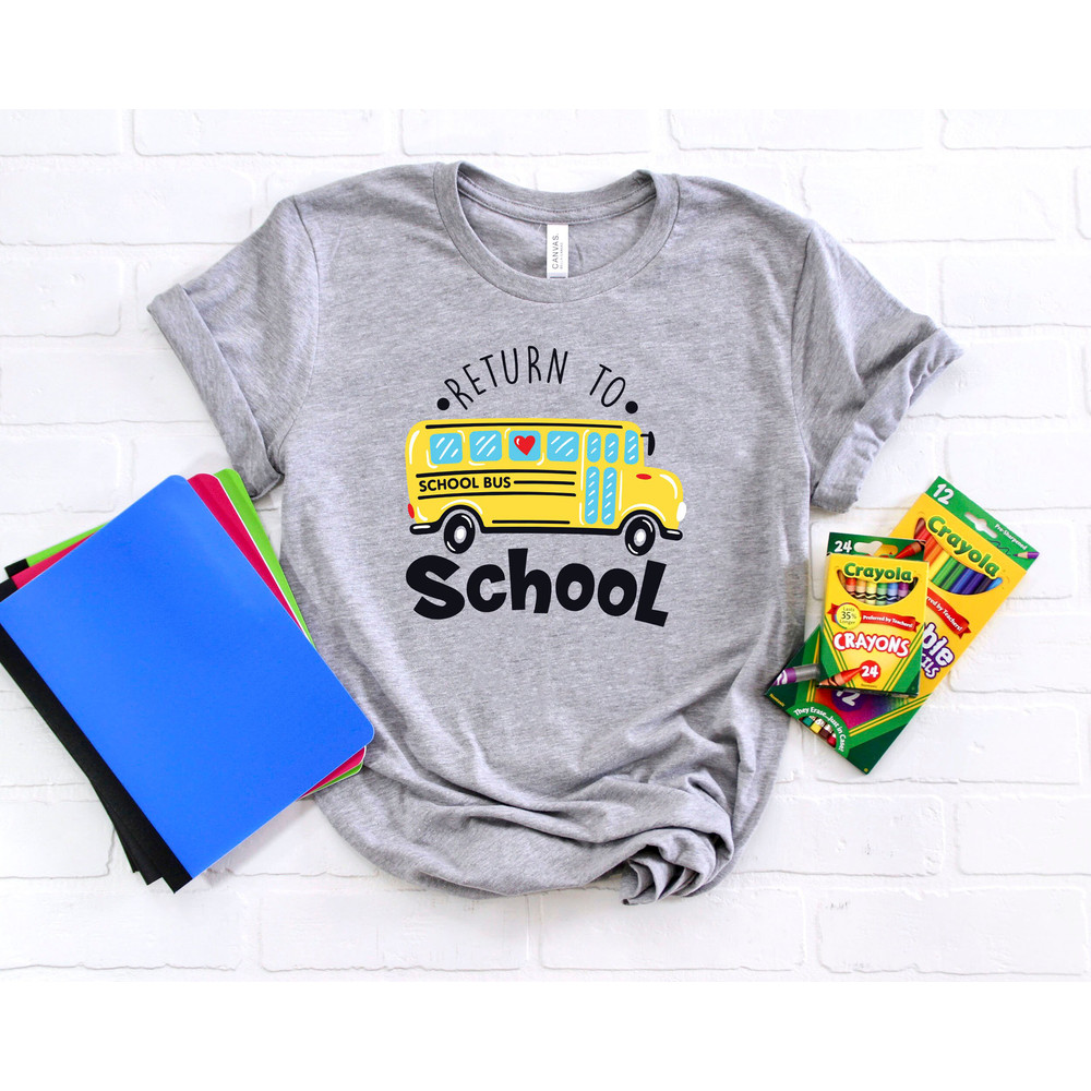 Return to school Shirt, Back to School Shirt, School Bus Shirt, School shirt, Back to school shirt, School bus shirt, 1st day of school tee - 2.jpg