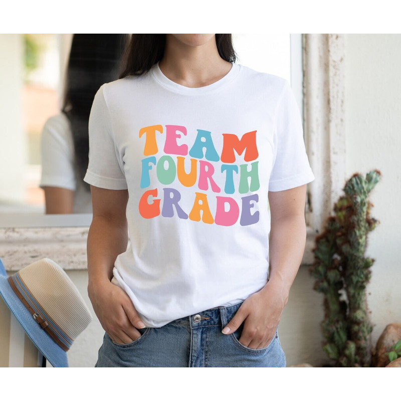 Team Fourth Grade, Retro Fourth Grade Team, Back To School, 4th Grade Teacher, 4th Grade Novelty T-Shirt - 2.jpg