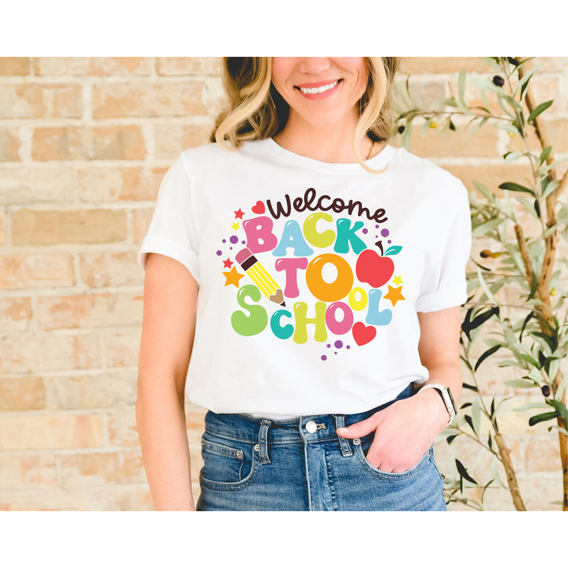 Welcome Back To School Shirt, Teacher Shirt, First Day Of School Shirt, Back To School Shirt, Teacher Tee, Teacher Apparel, Hello School Tee - 3.jpg