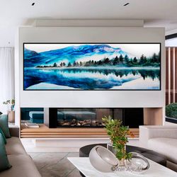 scenery wall art print large canvas abstract landscape painting nature poster national park mountain lake forest artwork