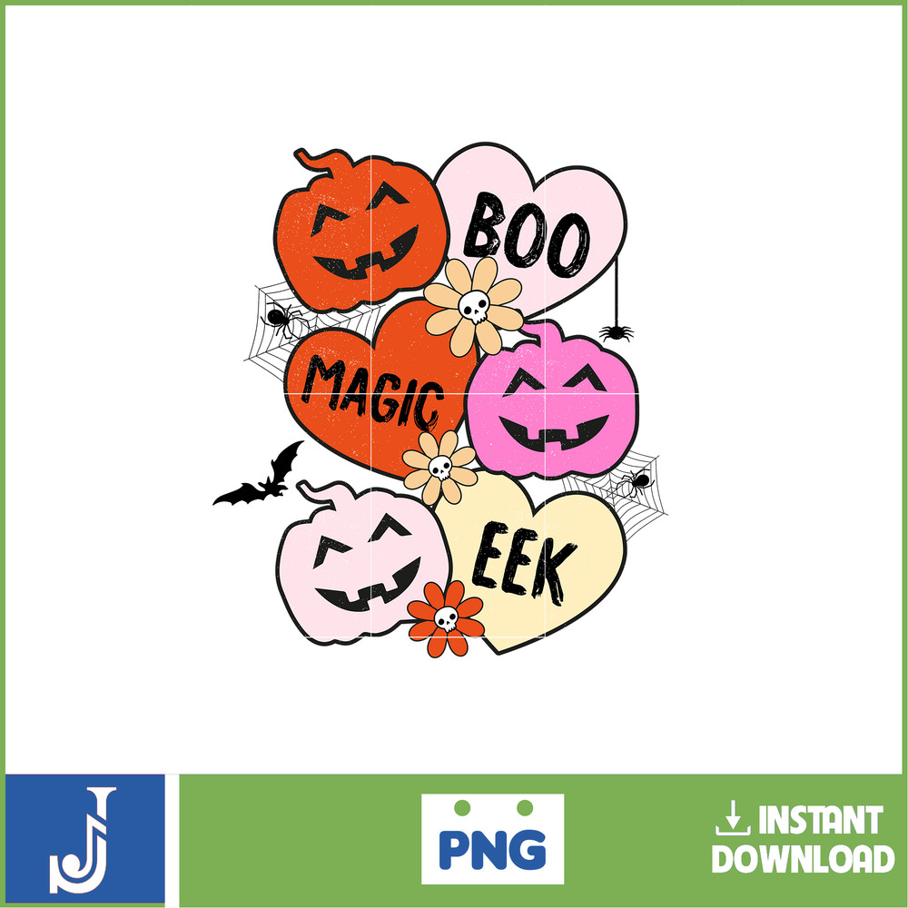 Halloween Sublimation PNG Fall Png, Ghost Png, Pumpkin Png, Retro, Daisy, Smiley Face, Fall Season Png, Instant Download (1).jpg