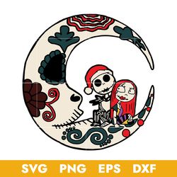 jack and sally moon witch wicca svg, halloween svg, png dxf eps digital file