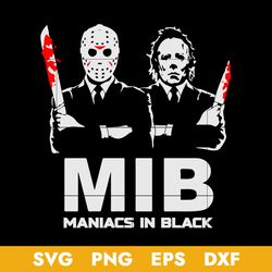 jason michael myers maniacs in black svg, halloween svg, png dxf eps digital file
