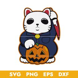 michael myers cat halloween svg, halloween svg, png dxf eps digital file
