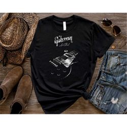 les paul gibson guitar classic t-shirt, gibson les paul body guitar rock blues metal jazz t-shirt - hoodie - crewneck sw