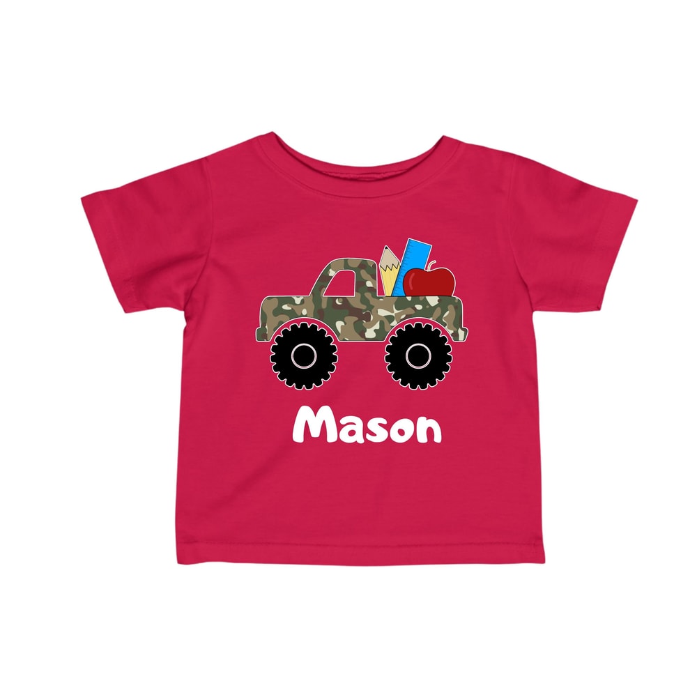 Personalized back to school Truck Shirt, First Day Of School Boys T Shirt, Boys Back to School Shirt, Kindergarten 1st Day of School Shirt - 4.jpg