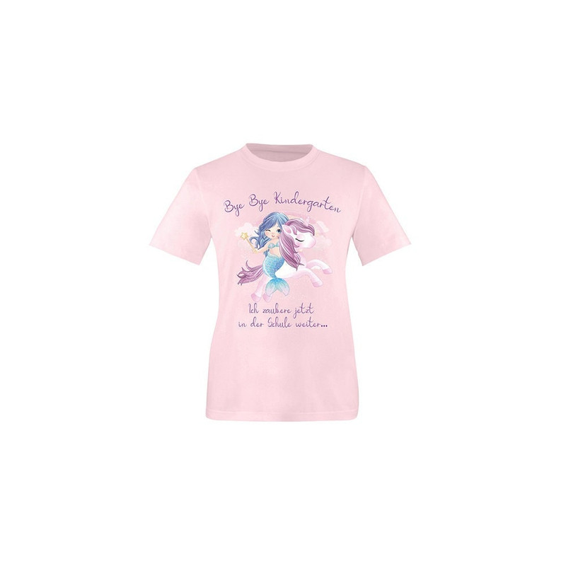 School child bye bye kindergarten t-shirt for school enrollment 2023  Back to school 2023 farewell gift kindergarten with unicorn and mermaid - 1.jpg