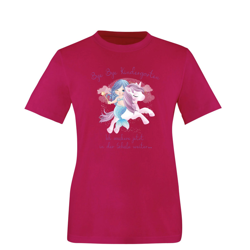 School child bye bye kindergarten t-shirt for school enrollment 2023  Back to school 2023 farewell gift kindergarten with unicorn and mermaid - 8.jpg