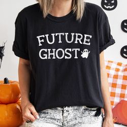 future ghost retro halloween tee garment dyed boho vintage spooky t-shirt
