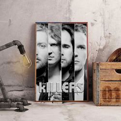 the killers poster, killer vibes poster, indie rock band poster, band poster, music poster, rock music poster, wall art