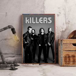 the killers poster, mr. brightside poster, indie rock band poster, band poster, music poster, rock music poster