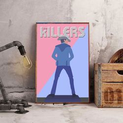 the killers poster, wonderful wonderful poster, indie rock band poster, band poster, music poster, rock music poster
