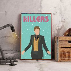 the killers poster, day & age poster, indie rock band poster, band poster, music poster, rock music poster, wall art