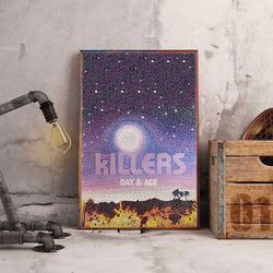 the killers poster, rock revival poster, indie rock band poster, band poster, music poster, rock music poster, wall art