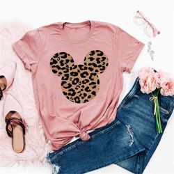 minnie leopard shirt, disneyworld shirts, animal shirt,mickey and mini ear shirt , leopard cheetah print shirt, disney t