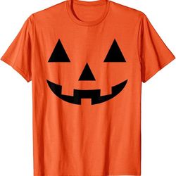 boys girls kids halloween 2023 pumpkin face jackolantern t-shirt