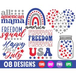 4th of July SVG Bundle, Happy 4th July svg, 4th of July Shirt svg, Independence Day svg, Memorial Day svg, 4th of July P