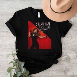 shania twain t-shirt, rock this country tour 2023, shania twain fans gift for men women t-shirt - hoodie - crewneck swea