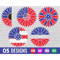 usa sunflower svg, sunflower american flag svg, 4th of july svg, 4th of july sunflower svg, memorial day svg, independen