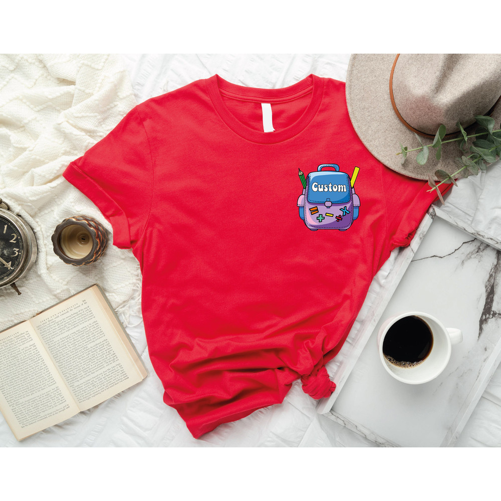 Custom Back To School Name Shirt, Custom Back Pack Name Back To School Tee, First Day Of School Outfit,Personalized Back To School Gift,F270 - 5.jpg