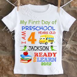 first day of preschool shirt, first day of school shirt, first day of preschool shirt, boys first day of kindergarten sh