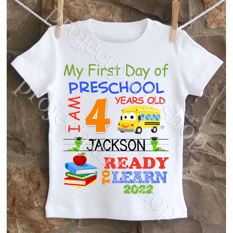 First Day of Preschool Shirt, First Day of School Shirt, First Day of Preschool Shirt, Boys First Day of Kindergarten Shirt, Boys School - 1.jpg