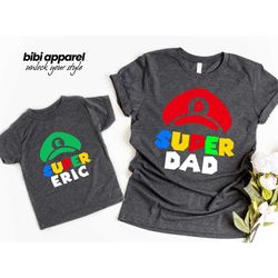 Dad and Baby Matching Shirt, Father and Son Matching Shirts, Dad and Son Shirts, Super Dad Shirt, Fathers Day Gift