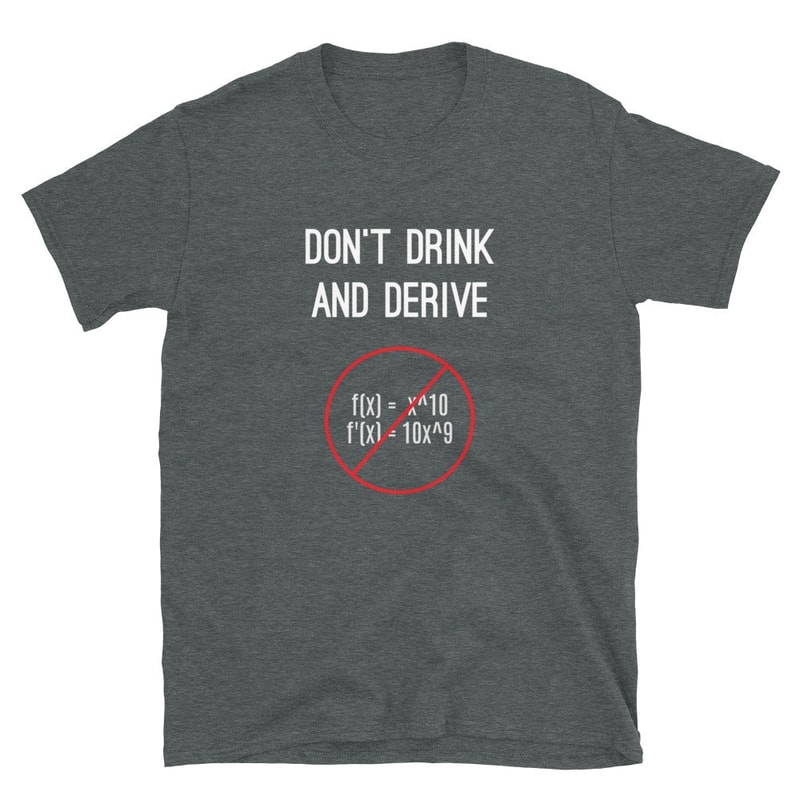 Funny Calculus Pun T-Shirt - Don't Drink And Derive - Nerdy Calculus Shirt For College, High School, Back-To-School - Calculus Teacher - 2.jpg