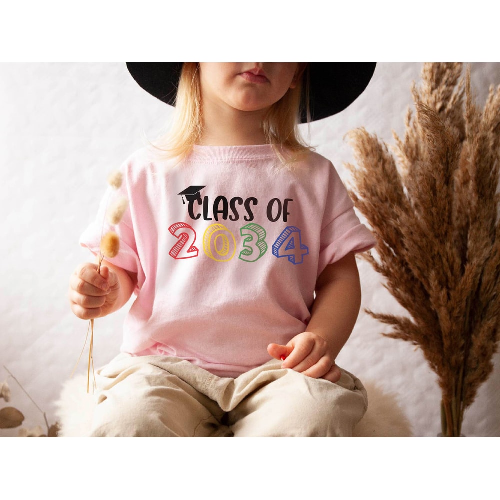 Hand Print Graduation Tee, Add Handprint Every Year, Preschool Shirt, Back To School Shirt, Class Of 2035 Personalized Shirt - 2.jpg