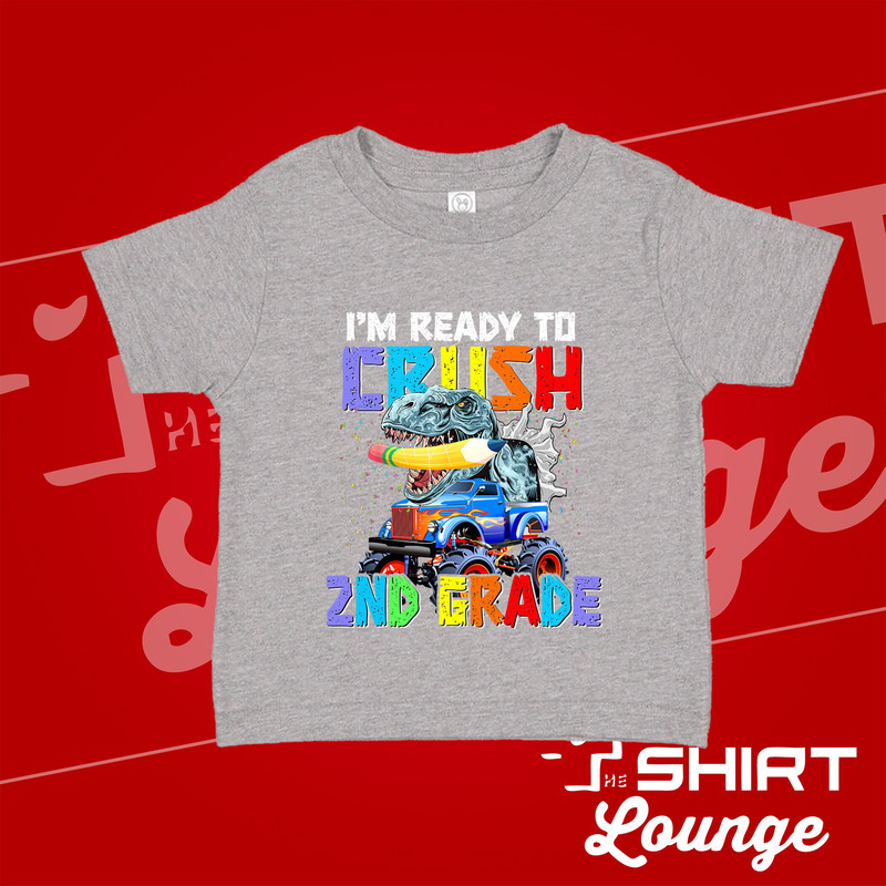 I'm Ready To Crush 2nd Grade, Second Grade Dinosaur Shirt, 2nd Grade Outfit, Back To School T-Shirt for Boy Girl, Grade Two for Kids 1st Day - 2.jpg