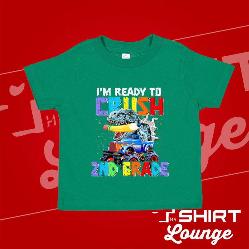 I'm Ready To Crush 2nd Grade, Second Grade Dinosaur Shirt, 2nd Grade Outfit, Back To School T-Shirt for Boy Girl, Grade Two for Kids 1st Day - 3.jpg