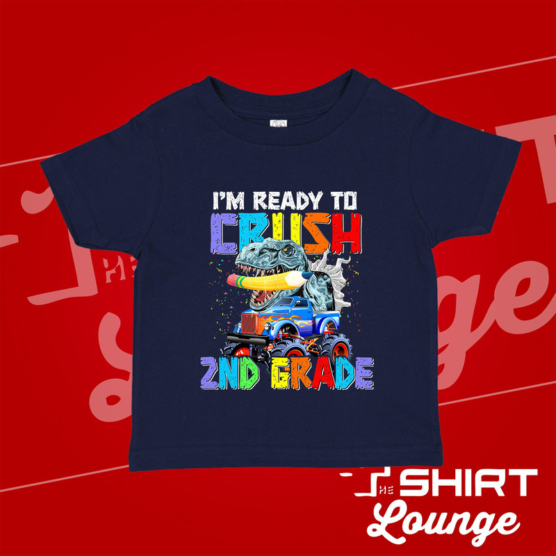 I'm Ready To Crush 2nd Grade, Second Grade Dinosaur Shirt, 2nd Grade Outfit, Back To School T-Shirt for Boy Girl, Grade Two for Kids 1st Day - 4.jpg