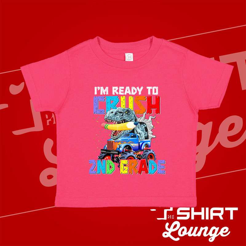 I'm Ready To Crush 2nd Grade, Second Grade Dinosaur Shirt, 2nd Grade Outfit, Back To School T-Shirt for Boy Girl, Grade Two for Kids 1st Day - 5.jpg