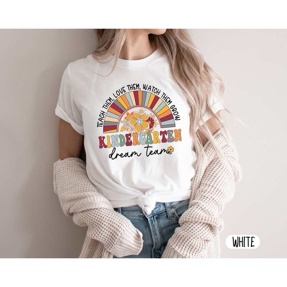 Kindergarten Crew Shirt, Retro Kinder Squad, Gift For Teachers, Teacher Team Shirts, Matching Team Shirts, Unisex Shirt, Back to School tee - 7.jpg