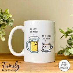 beer and coffee - mug - funny coffee mug - beer lover gift - funny gift for him