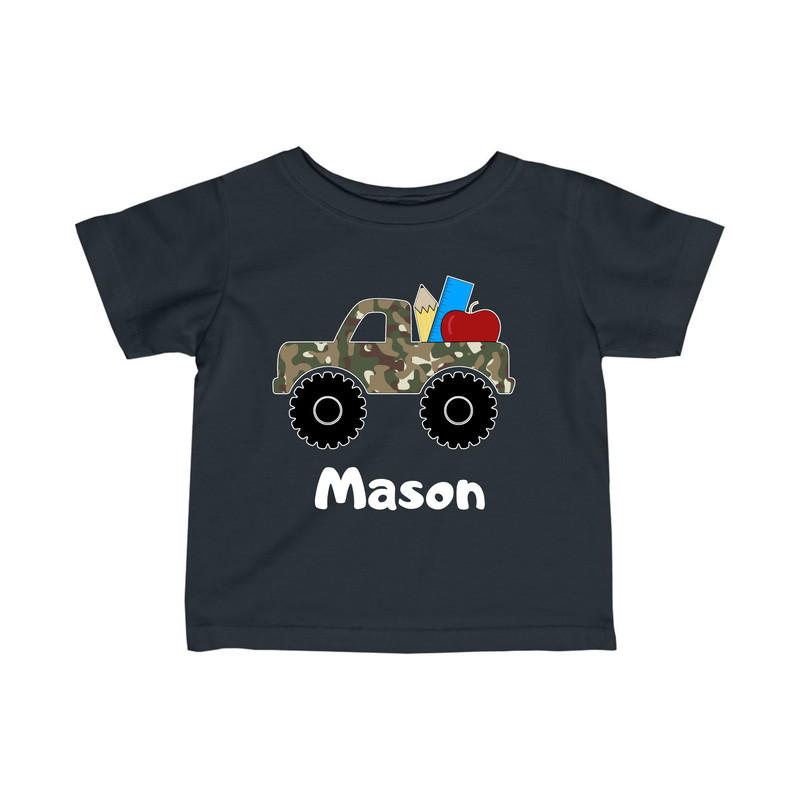 Personalized back to school Truck Shirt, First Day Of School Boys T Shirt, Boys Back to School Shirt, Kindergarten 1st Day of School Shirt - 3.jpg