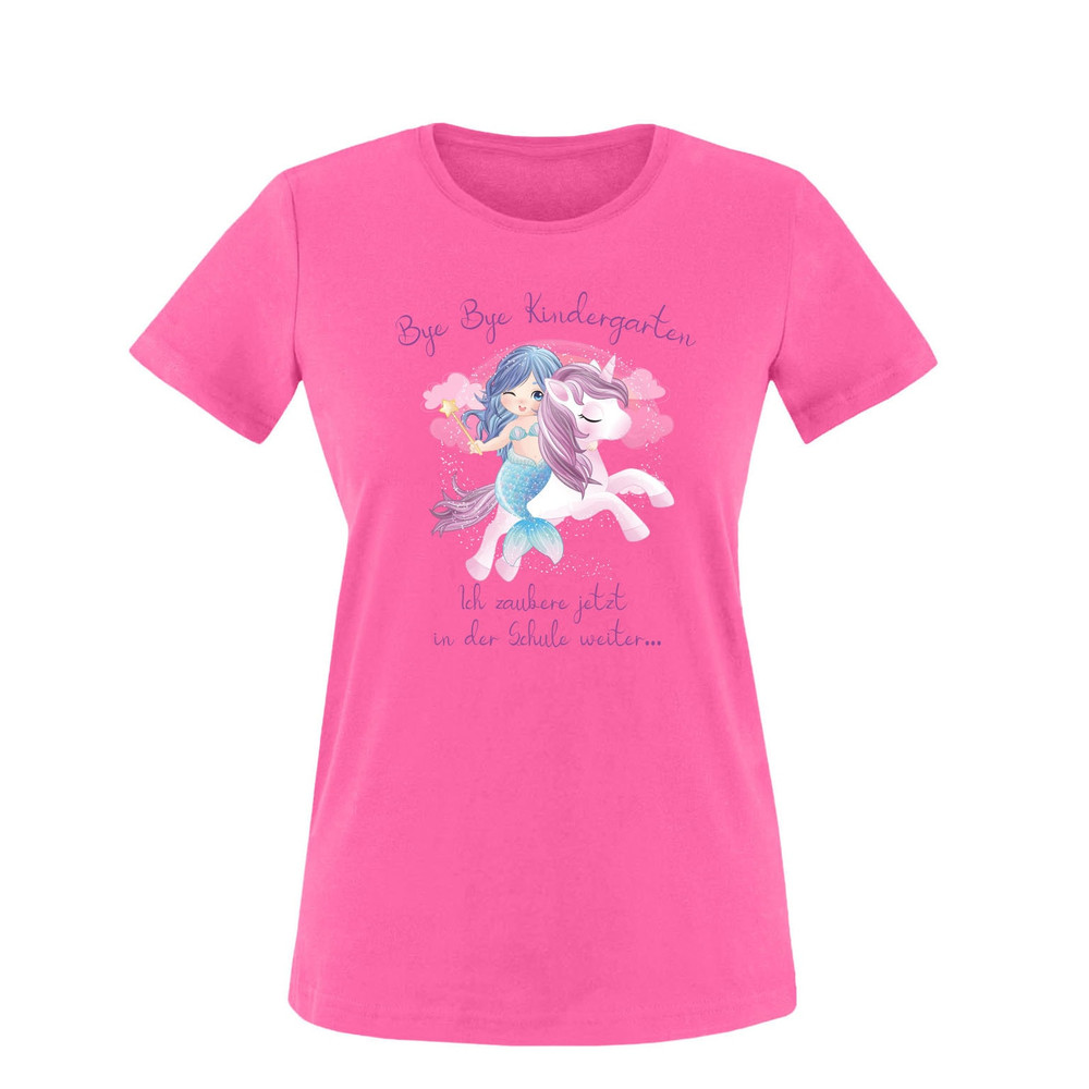 School child bye bye kindergarten t-shirt for school enrollment 2023 Back to school 2023 farewell gift kindergarten with unicorn and mermaid - 3.jpg