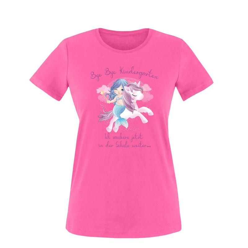 School child bye bye kindergarten t-shirt for school enrollment 2023 Back to school 2023 farewell gift kindergarten with unicorn and mermaid - 3.jpg