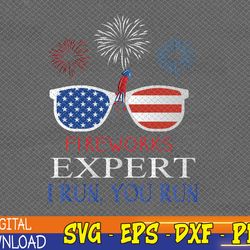 fireworks expert usa flag sunglasses 4th of july svg, eps, png, dxf, digital download