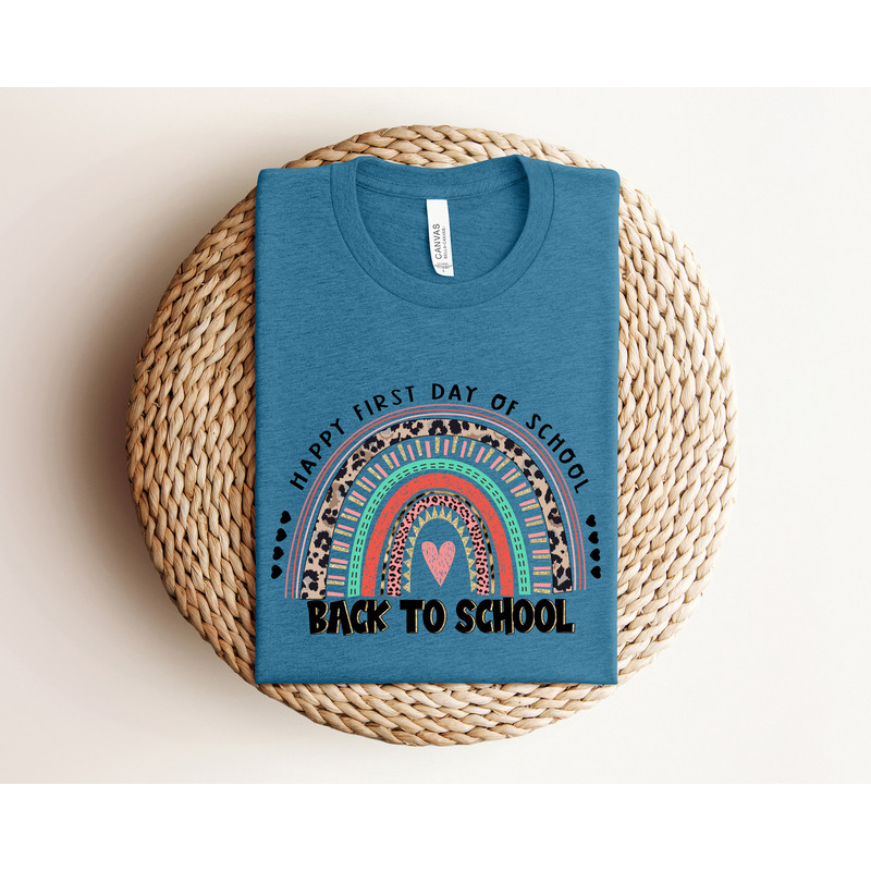 Back To School Rainbow Shirt, First Day Of School Rainbow Shirt, Happy First Day of School Shirt, Back To School Shirt, Teacher Gift - 4.jpg